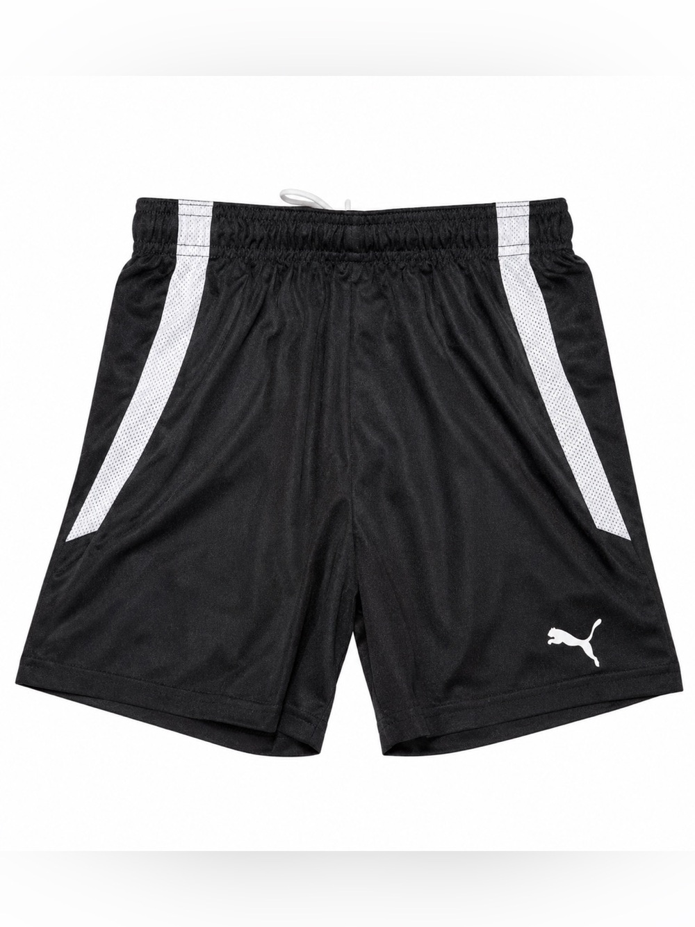 Boy’s Puma Dricell Black Athletic Shorts with White Side Panels - Size M